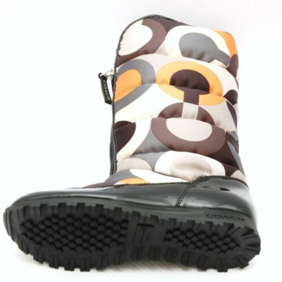 Coach Optic JOLT Art Nylon/Patent Leather Boot 5.5 - Picture 5 of 11